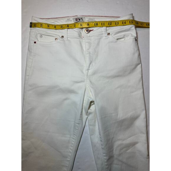EV1 Women's Maddy Straight Leg 360Stretch Jeans White Size 10 High Rise - Picture 4 of 7